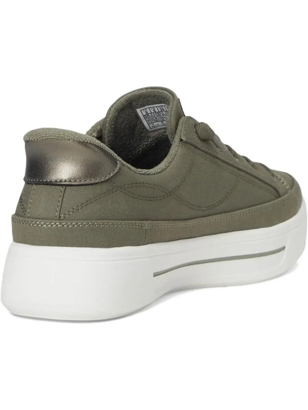 Women's Olive Tennis Shoes Classic Pull On Low Top Athletic Running Sneaker